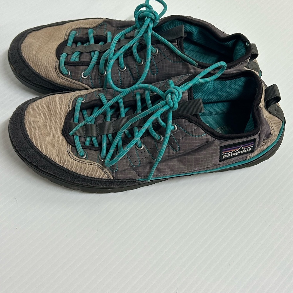 Patagonia Activist Teal Gray Low Outdoor Shoes Women's Size 8